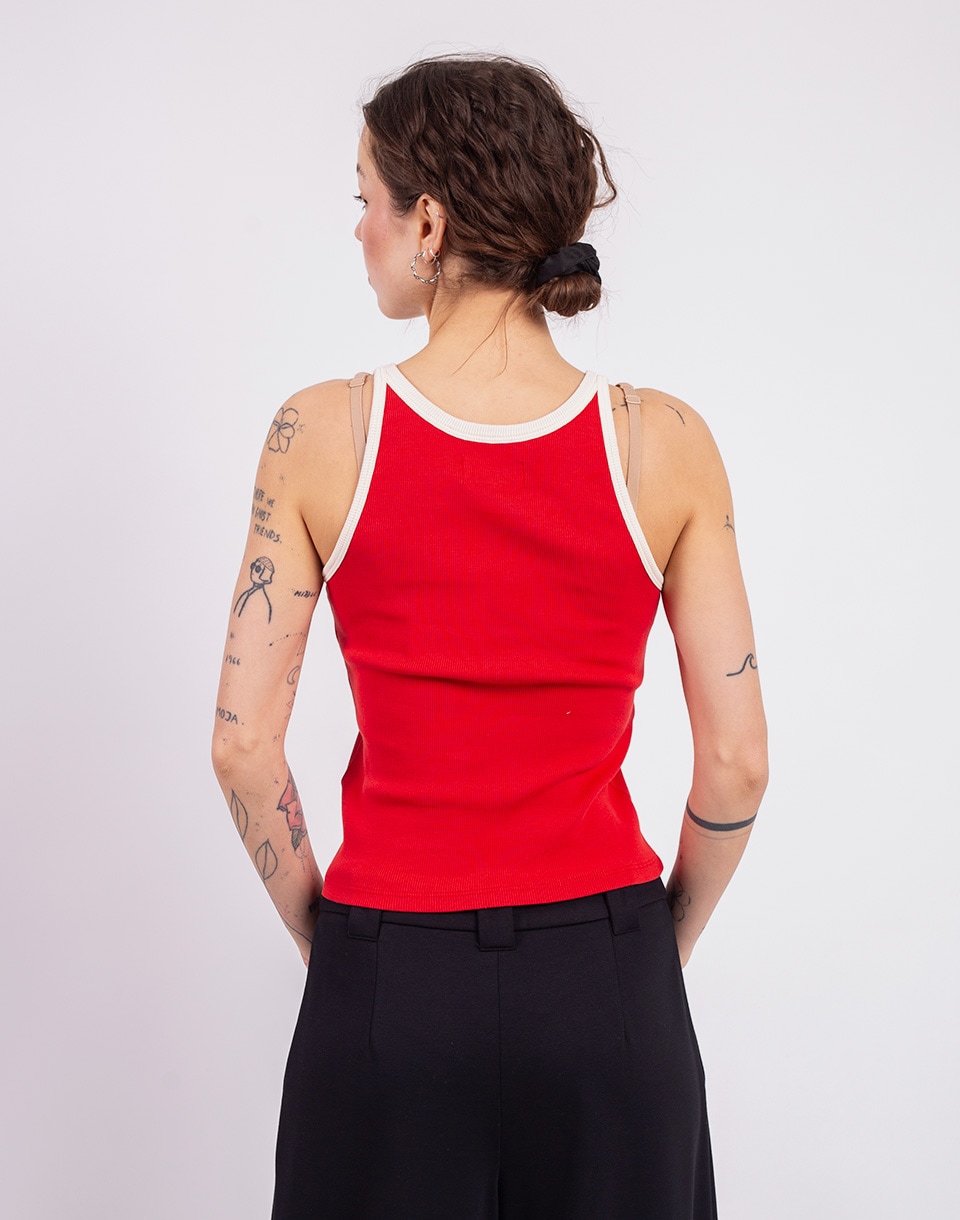 Thinking MU Clavel Pannacotta Contrast Harriet Top RED M