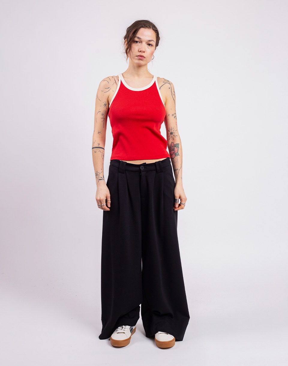 Thinking MU Clavel Pannacotta Contrast Harriet Top RED M