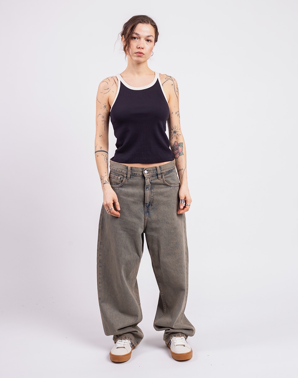 Thinking MU Navy Pannacota Contrast Harriet Top BLUE M