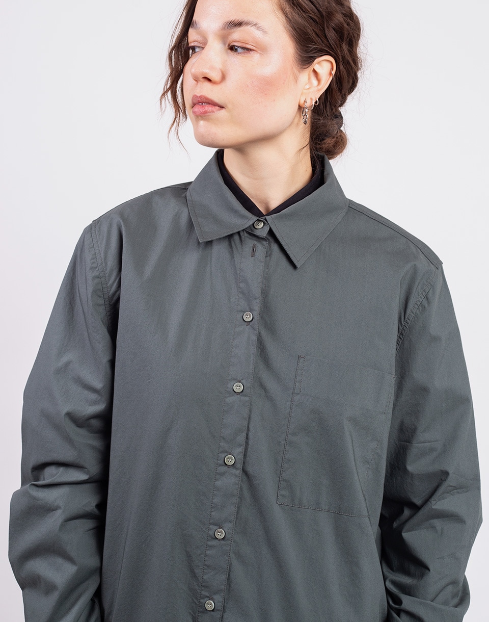 Armedangels Loose Poplin Shirt Blouse 2682 space steel M