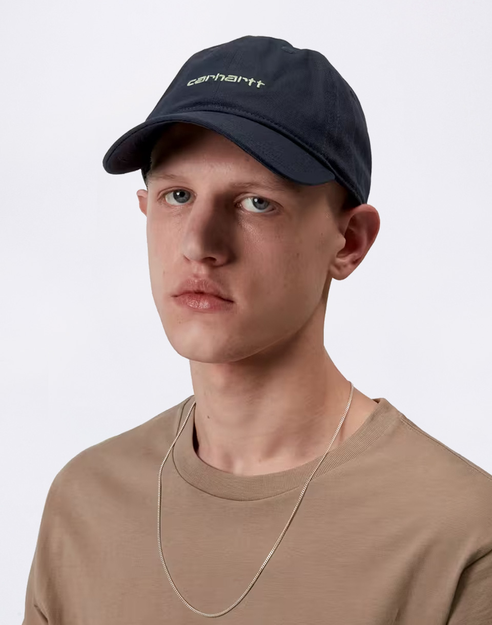Carhartt WIP Canvas Script Cap Deep Night/Gentle Green