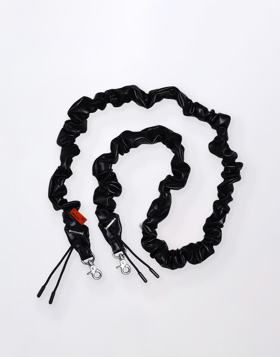 Topologie Bungee Strap Black Synthetic Leather