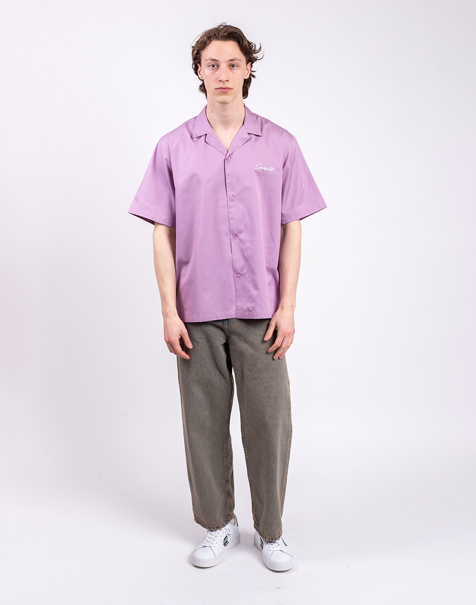 Carhartt WIP S/S Delray Shirt Gentle Purple/White M