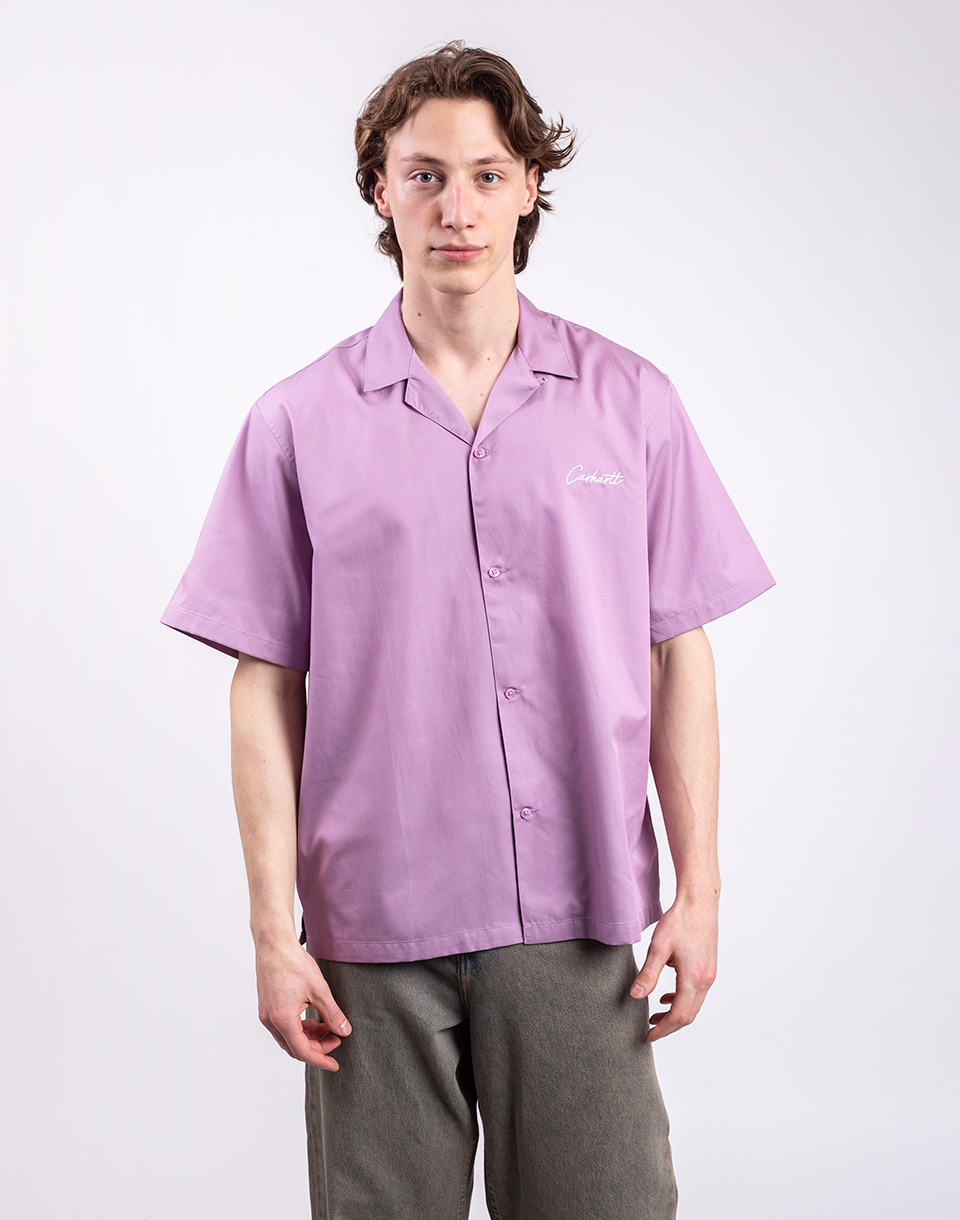 Carhartt WIP S/S Delray Shirt Gentle Purple/White L