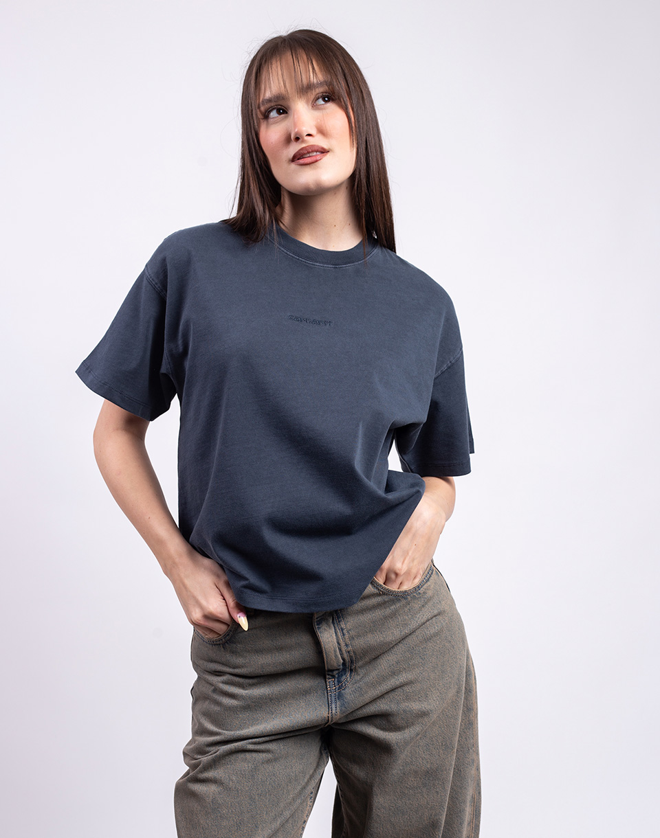 Tričko Carhartt WIP W' S/S Benton T-Shirt Carbon garment dyed