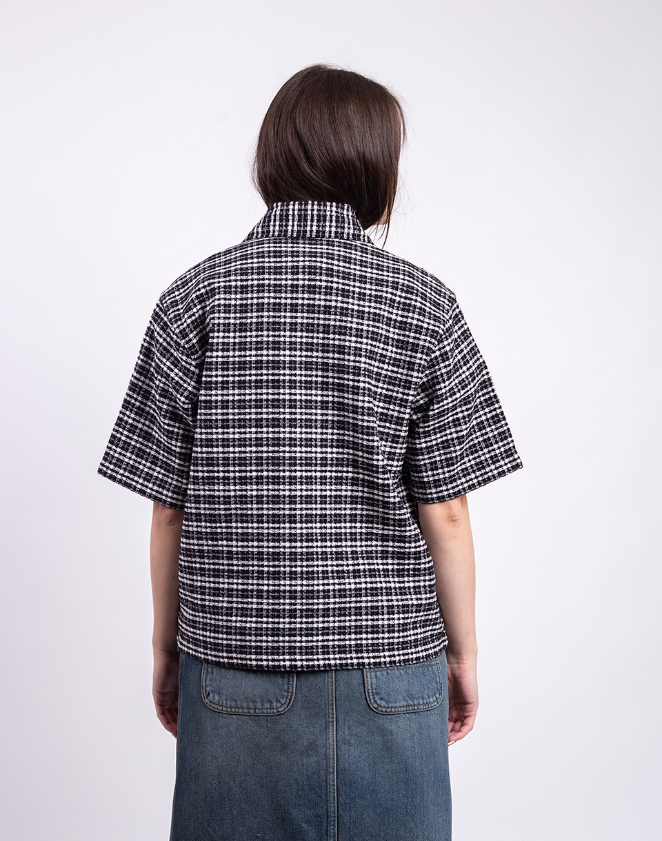 Carhartt WIP W' S/S Michigan Shirt Kander Check, Black M