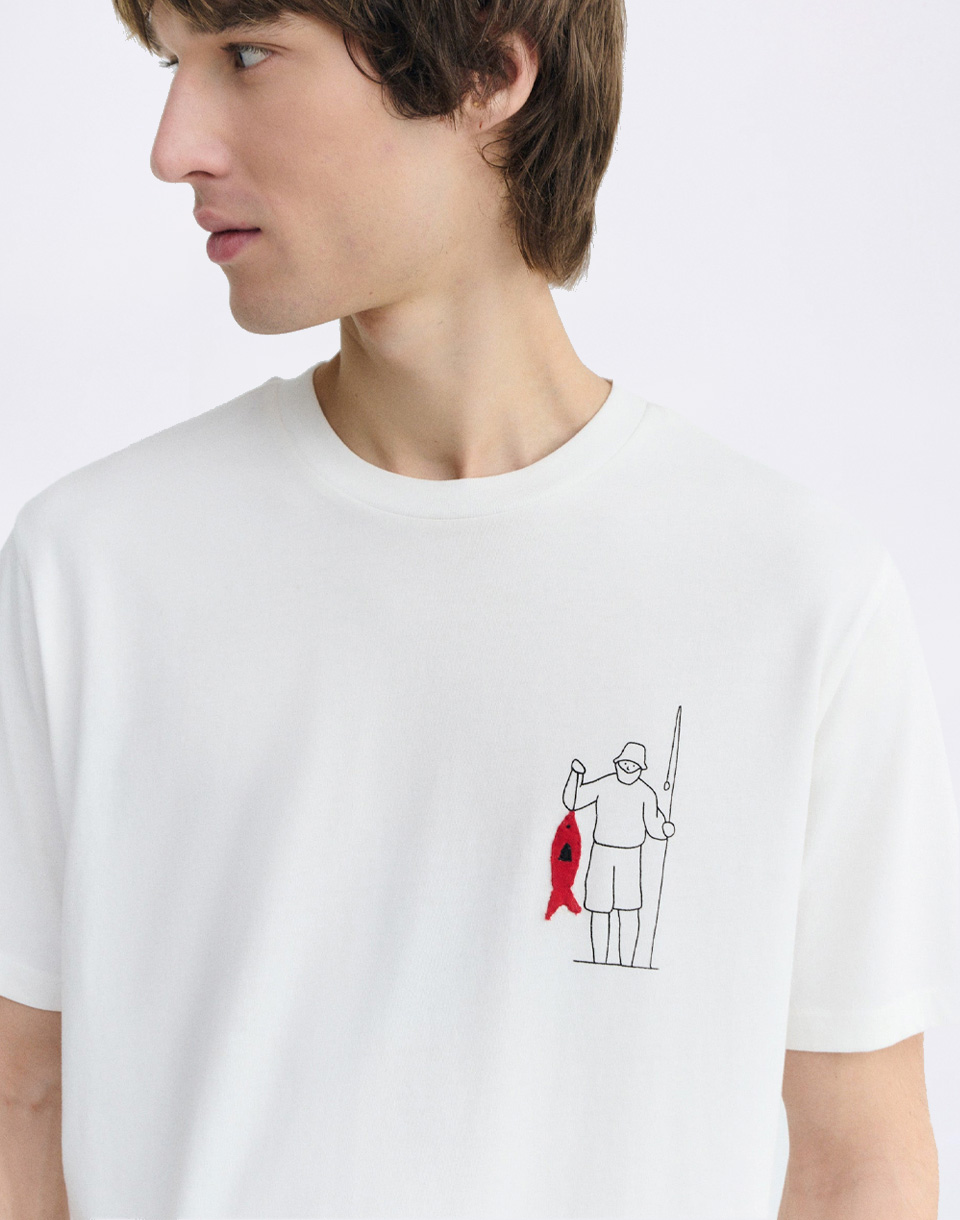 Thinking MU Fisherman Zach Tee WHITE S
