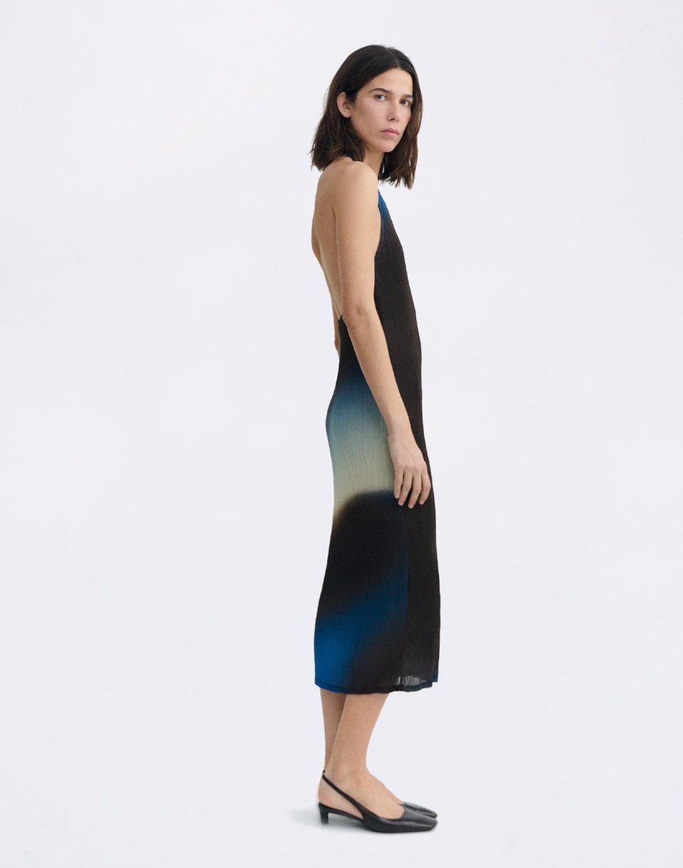 Thinking MU Glass Pleated Miriam Dress MULTICOLOR L