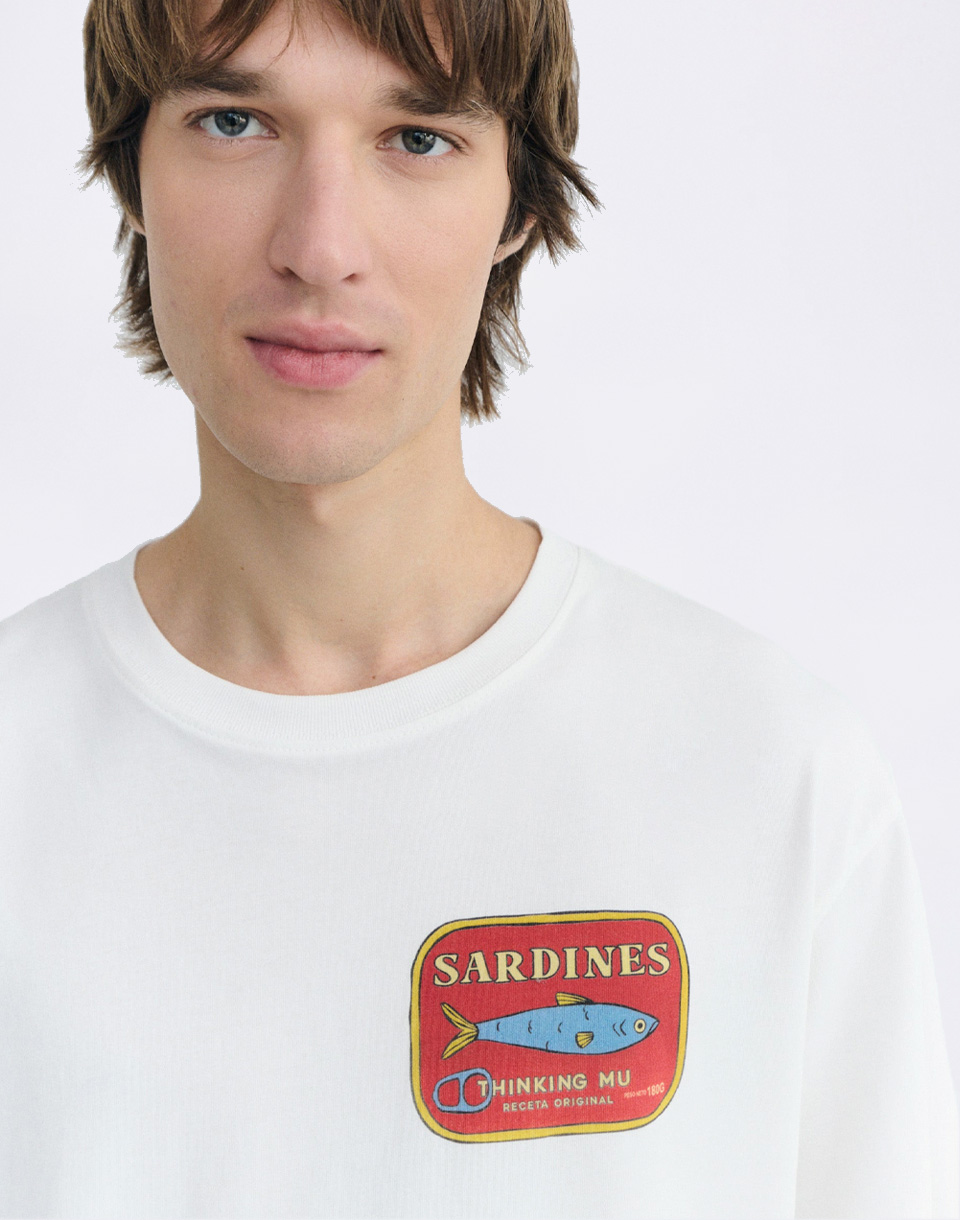 Thinking MU Sardines Aaron Tee WHITE M