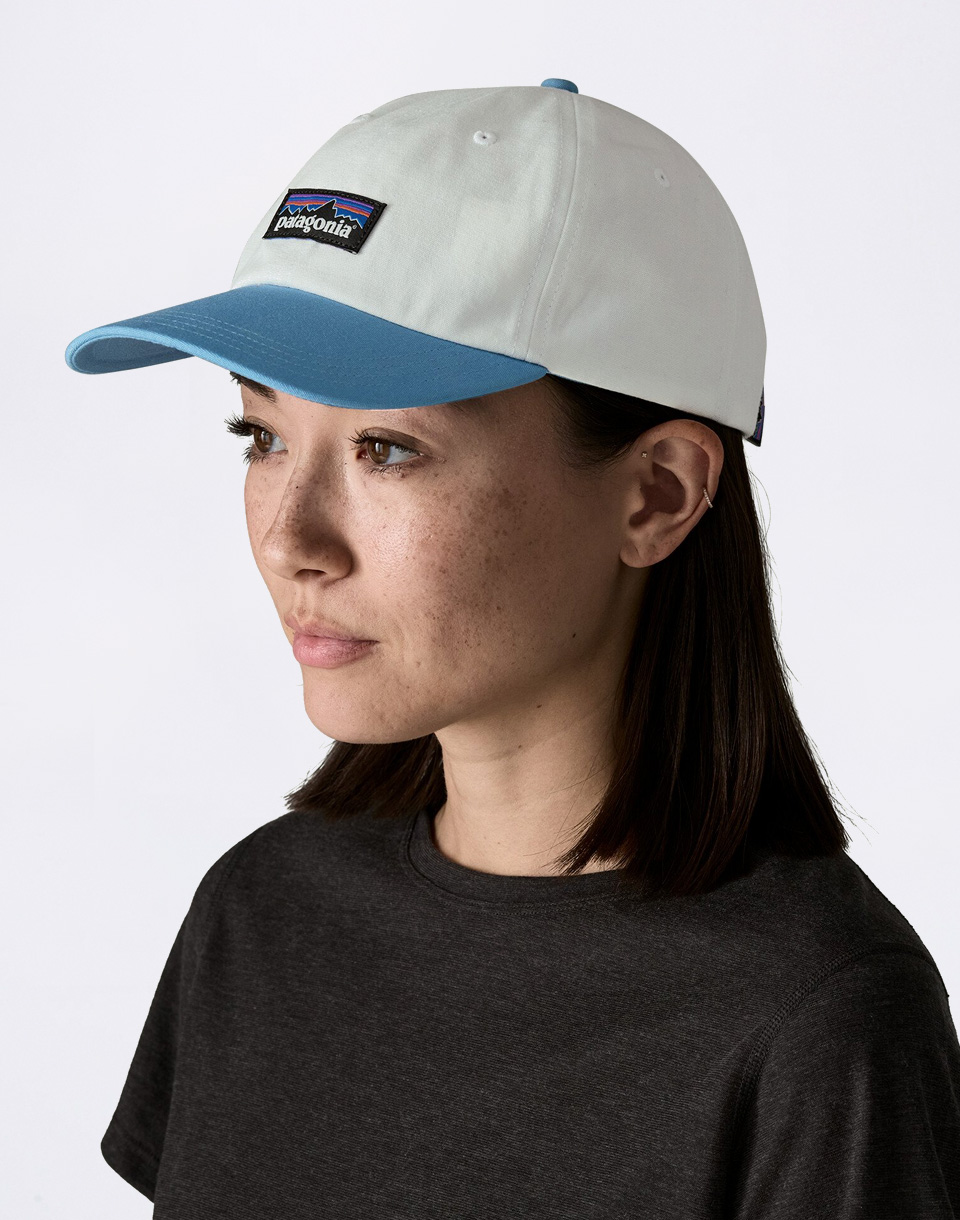 Patagonia P-6 Label Trad Cap Birch White w/Shore Blue