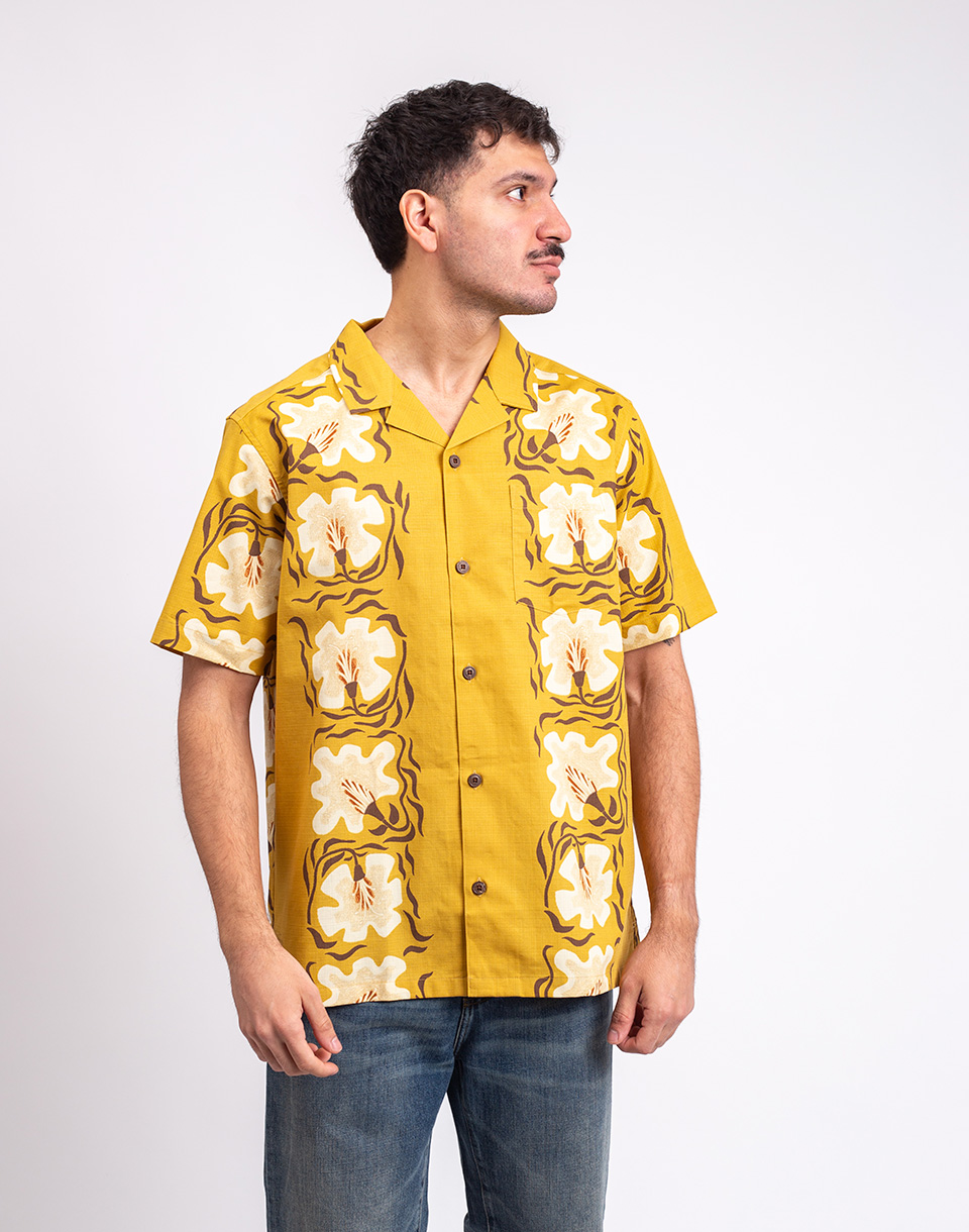 Patagonia M's Tidal Threads Camp Shirt Future Flowers: Honey Gold S