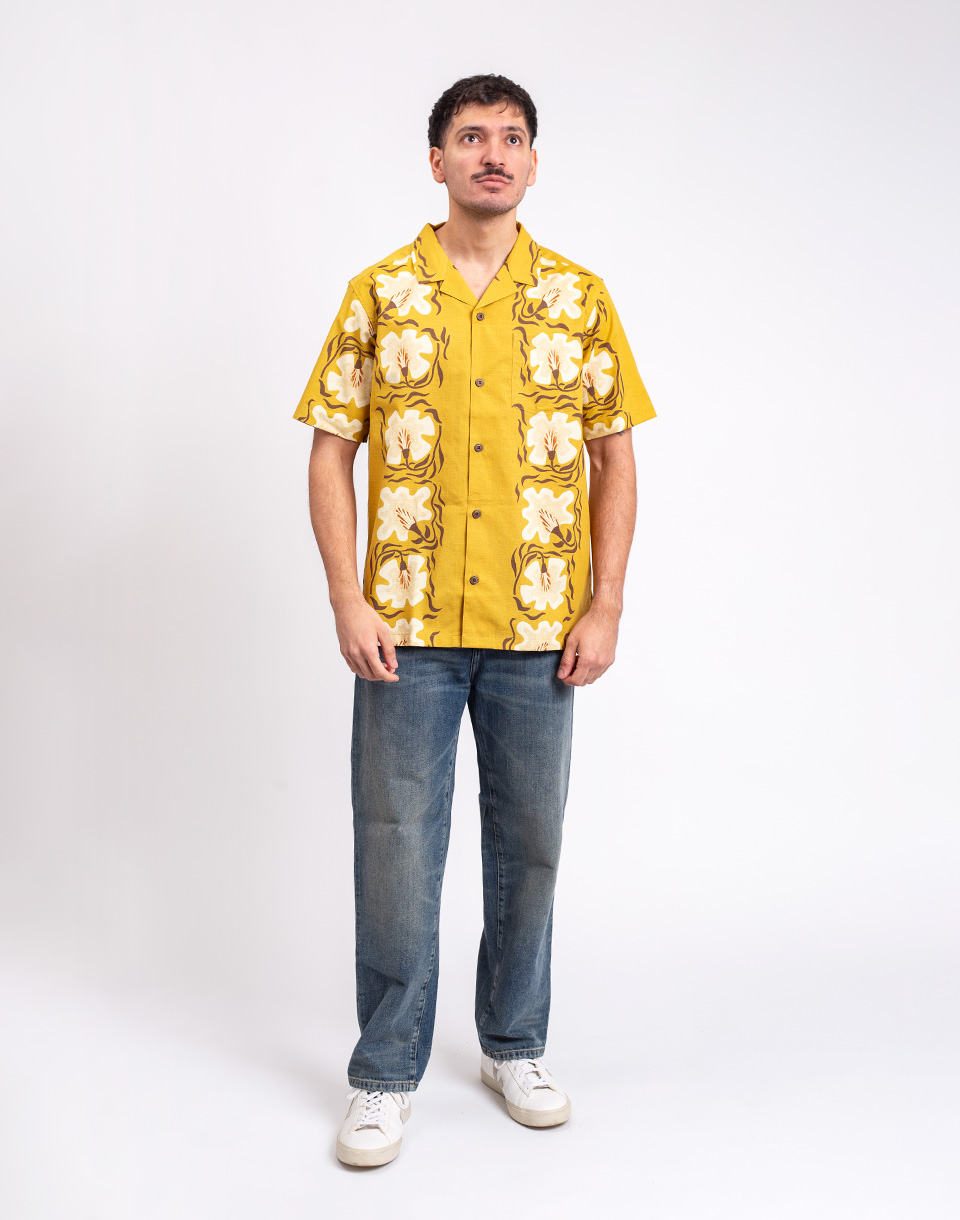 Patagonia M's Tidal Threads Camp Shirt Future Flowers: Honey Gold M