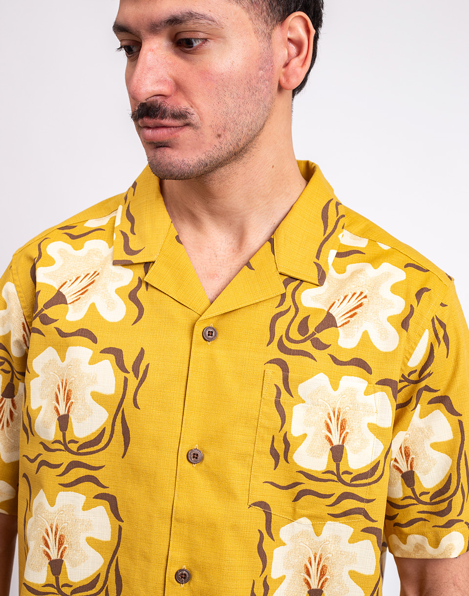 Patagonia M's Tidal Threads Camp Shirt Future Flowers: Honey Gold M