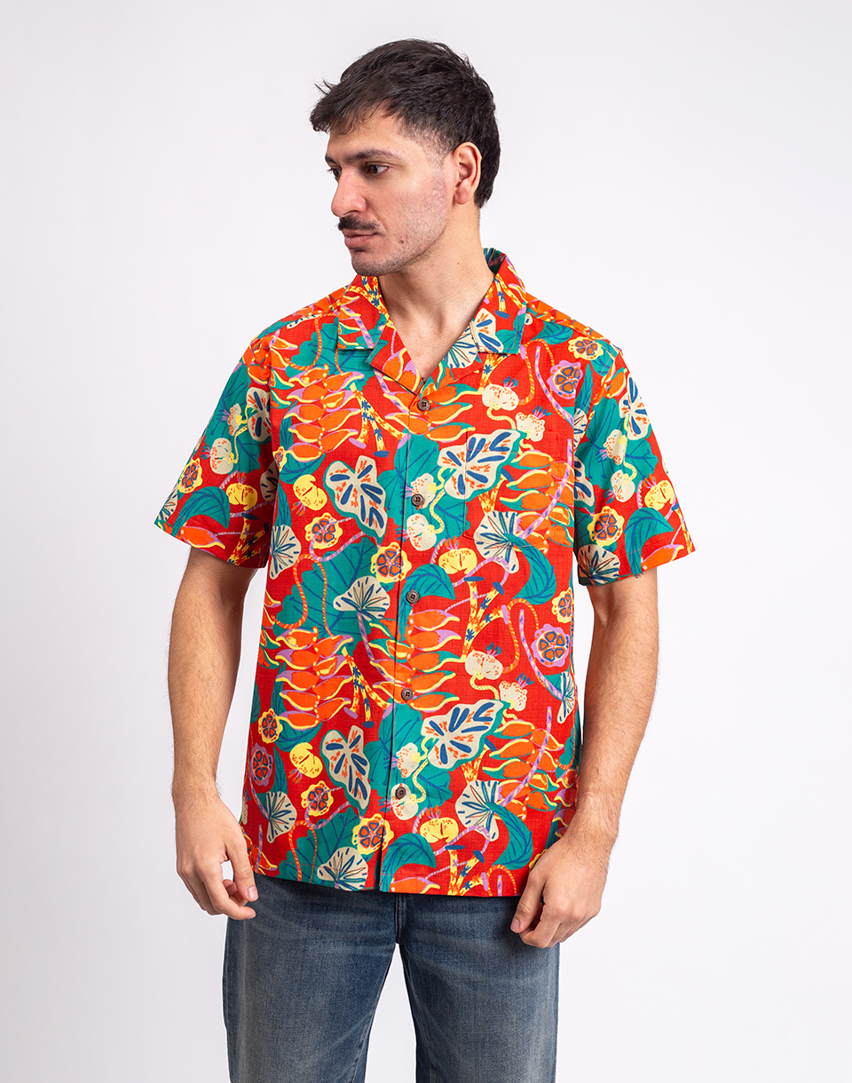 Patagonia M's Tidal Threads Camp Shirt Tropiclimb: Hot Ember S