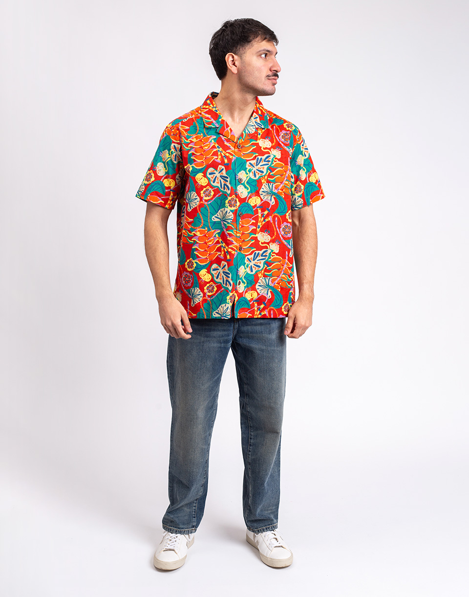 Patagonia M's Tidal Threads Camp Shirt Tropiclimb: Hot Ember M