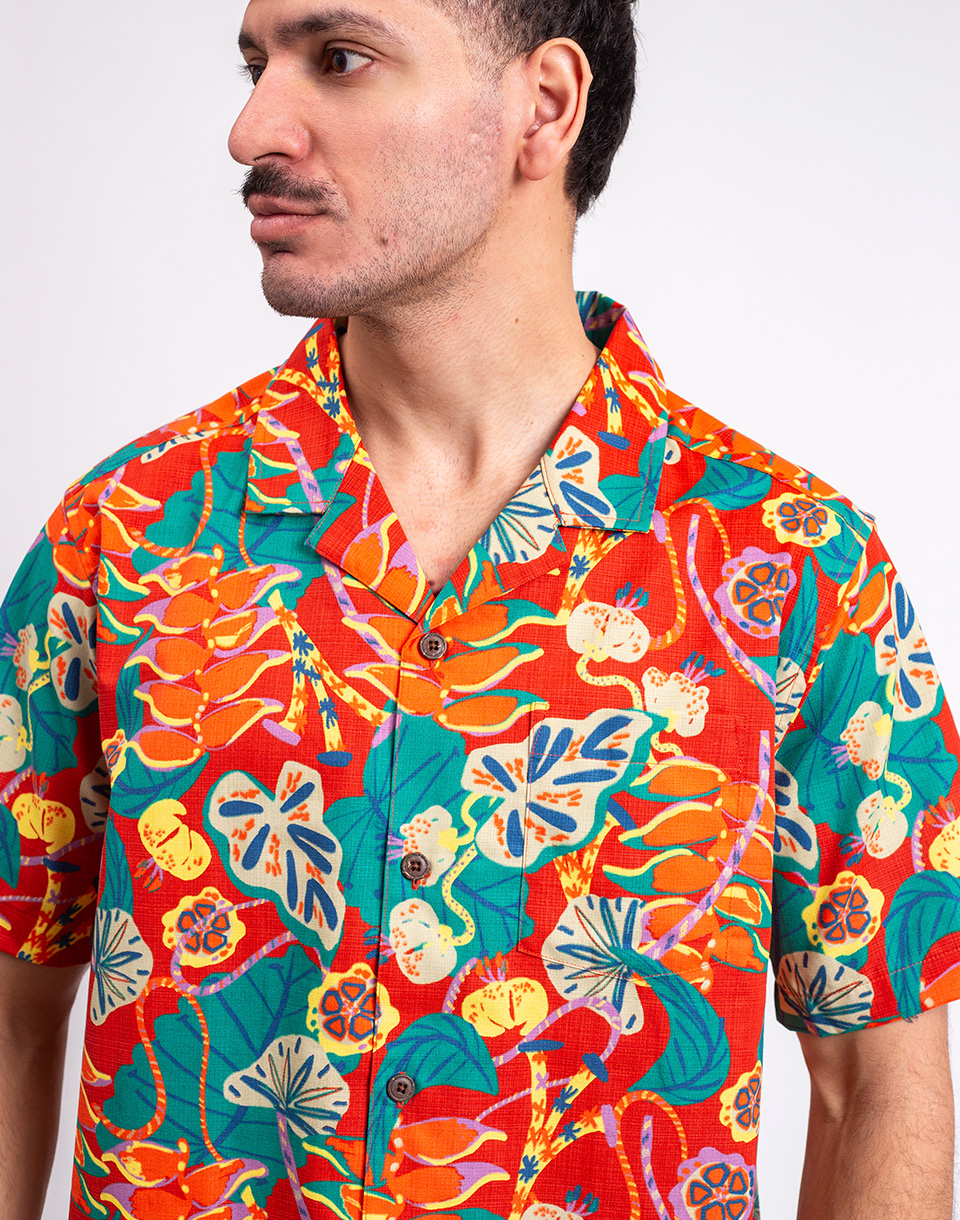 Patagonia M's Tidal Threads Camp Shirt Tropiclimb: Hot Ember M
