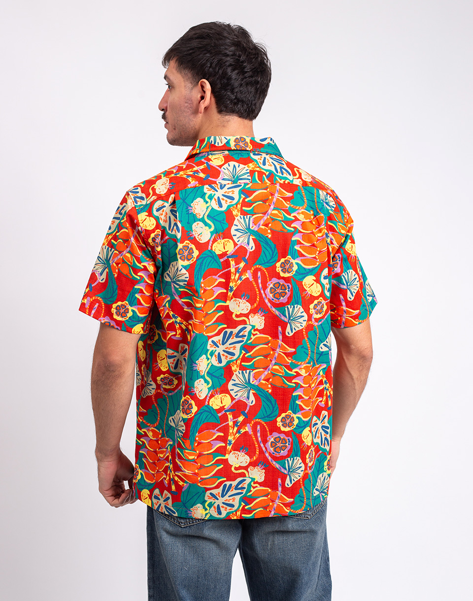 Patagonia M's Tidal Threads Camp Shirt Tropiclimb: Hot Ember M
