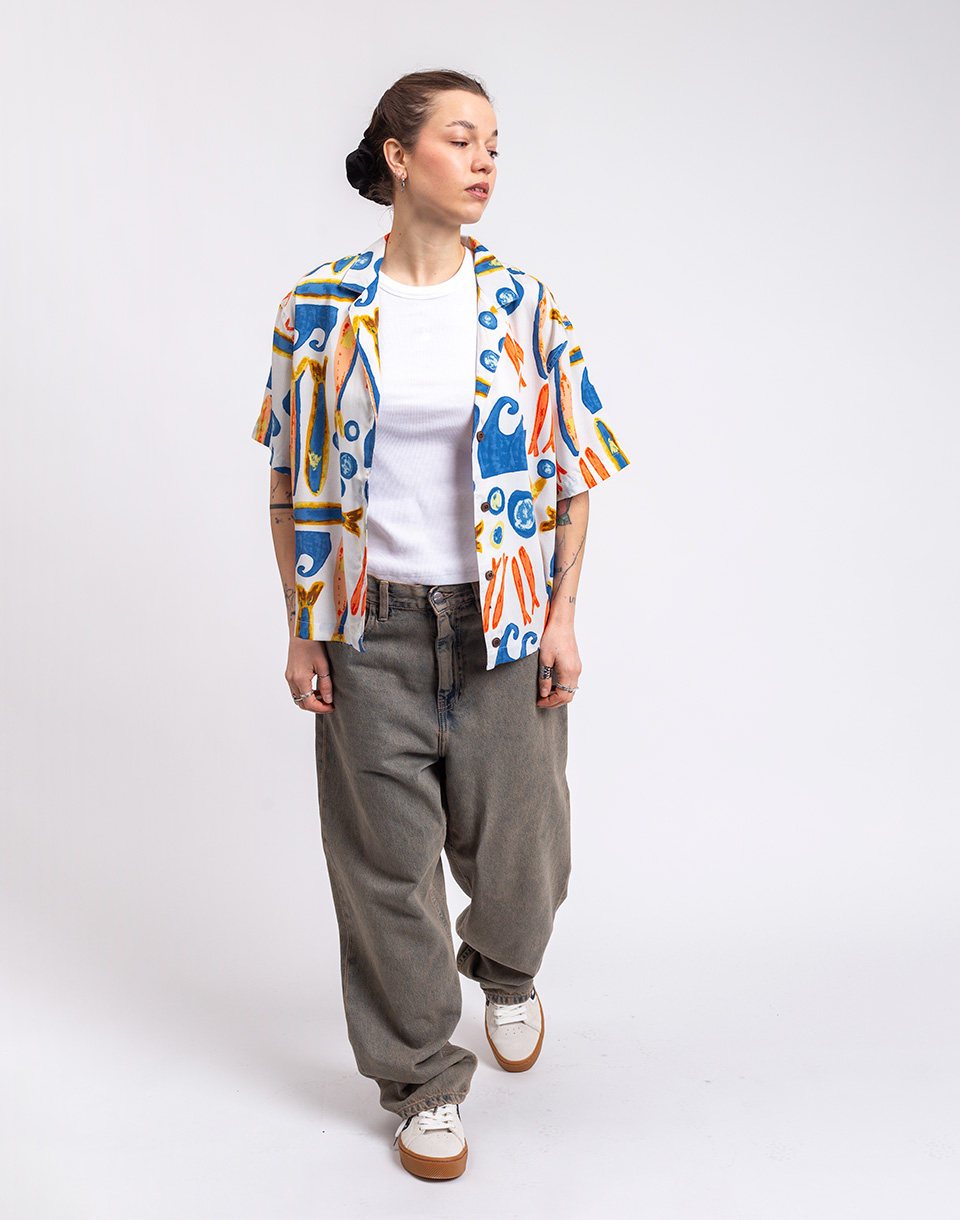 Patagonia W's Tidal Threads Shirt Sardines: Natural M