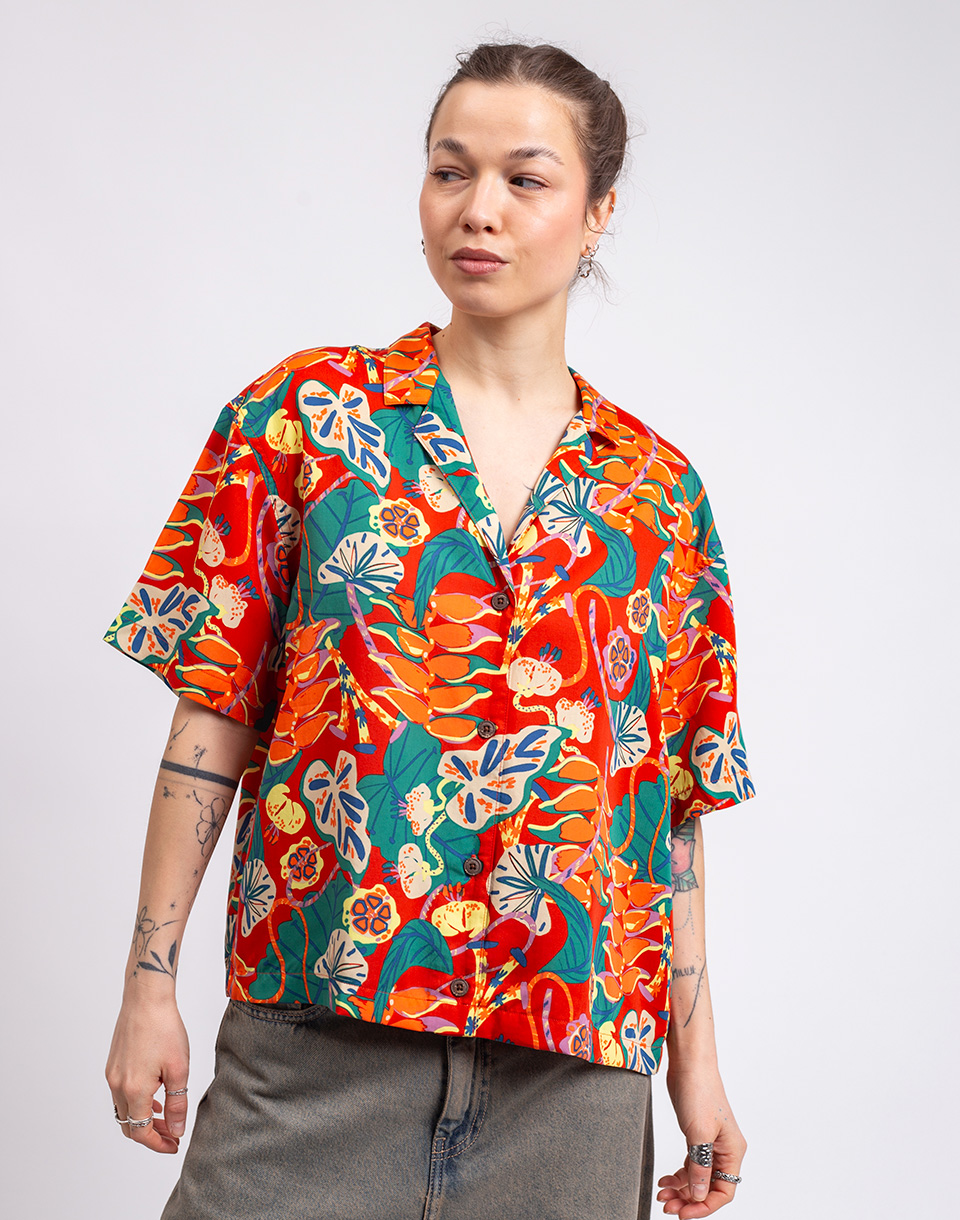 Patagonia W's Tidal Threads Shirt Tropiclimb: Hot Ember XS