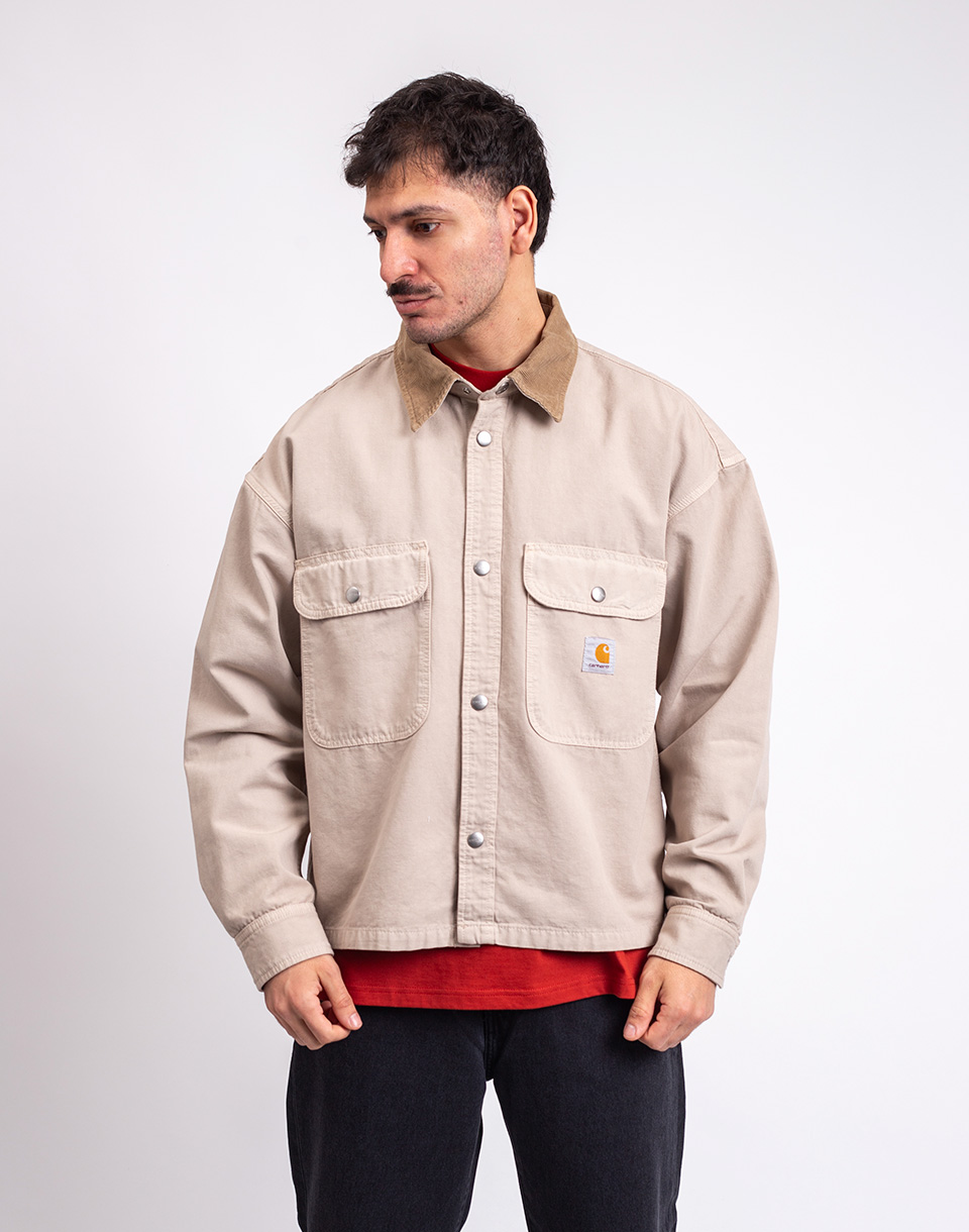 Carhartt WIP Prescott Shirt Jacket String/Leather garment dyed L