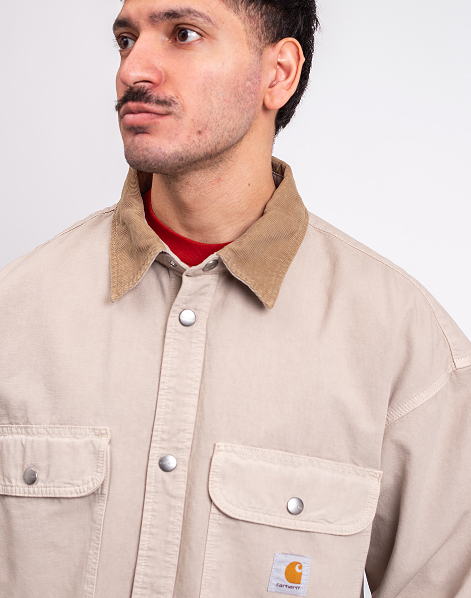 Carhartt WIP Prescott Shirt Jacket String/Leather garment dyed M