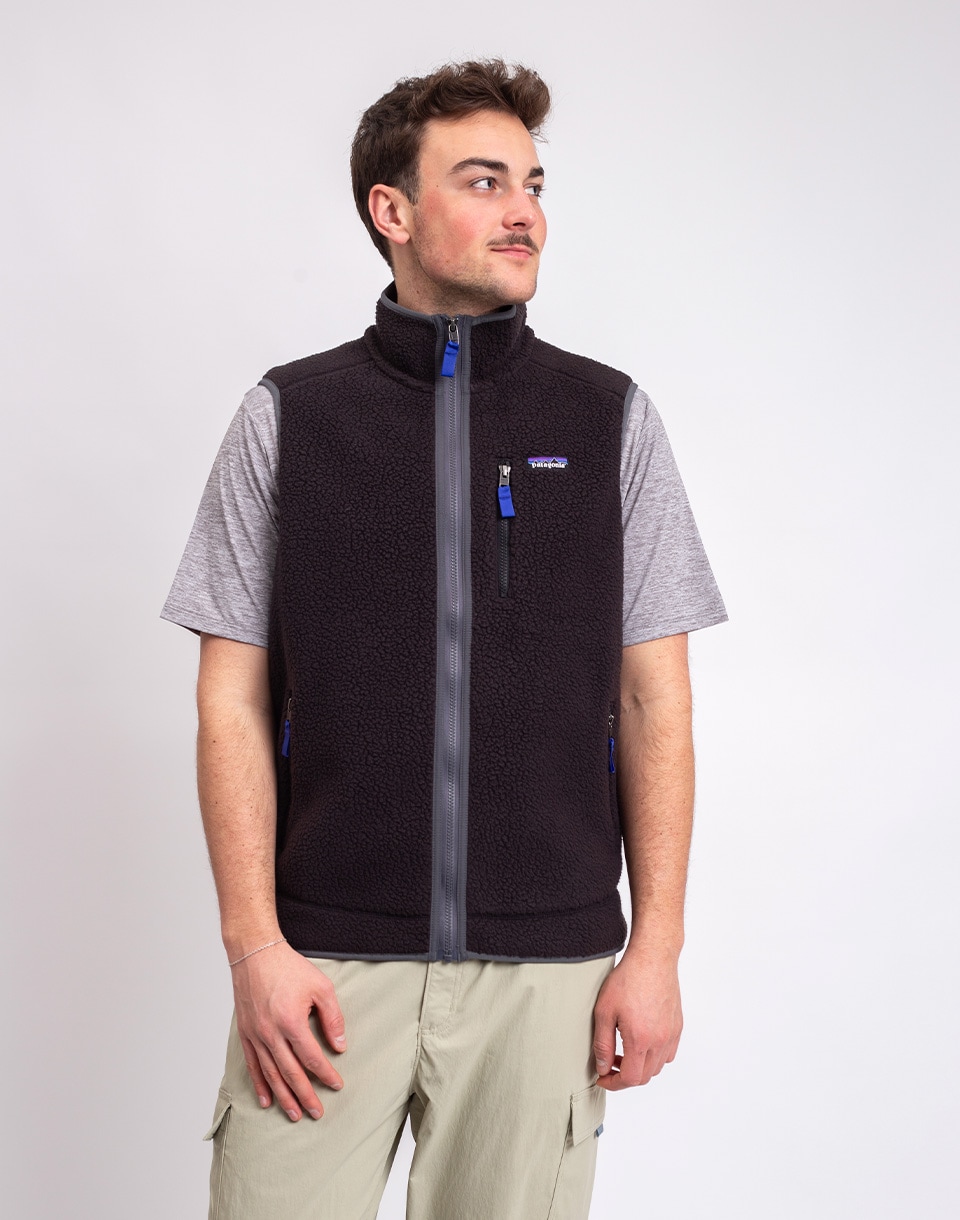 Patagonia M's Retro Pile Vest Black w/Forge Grey XL