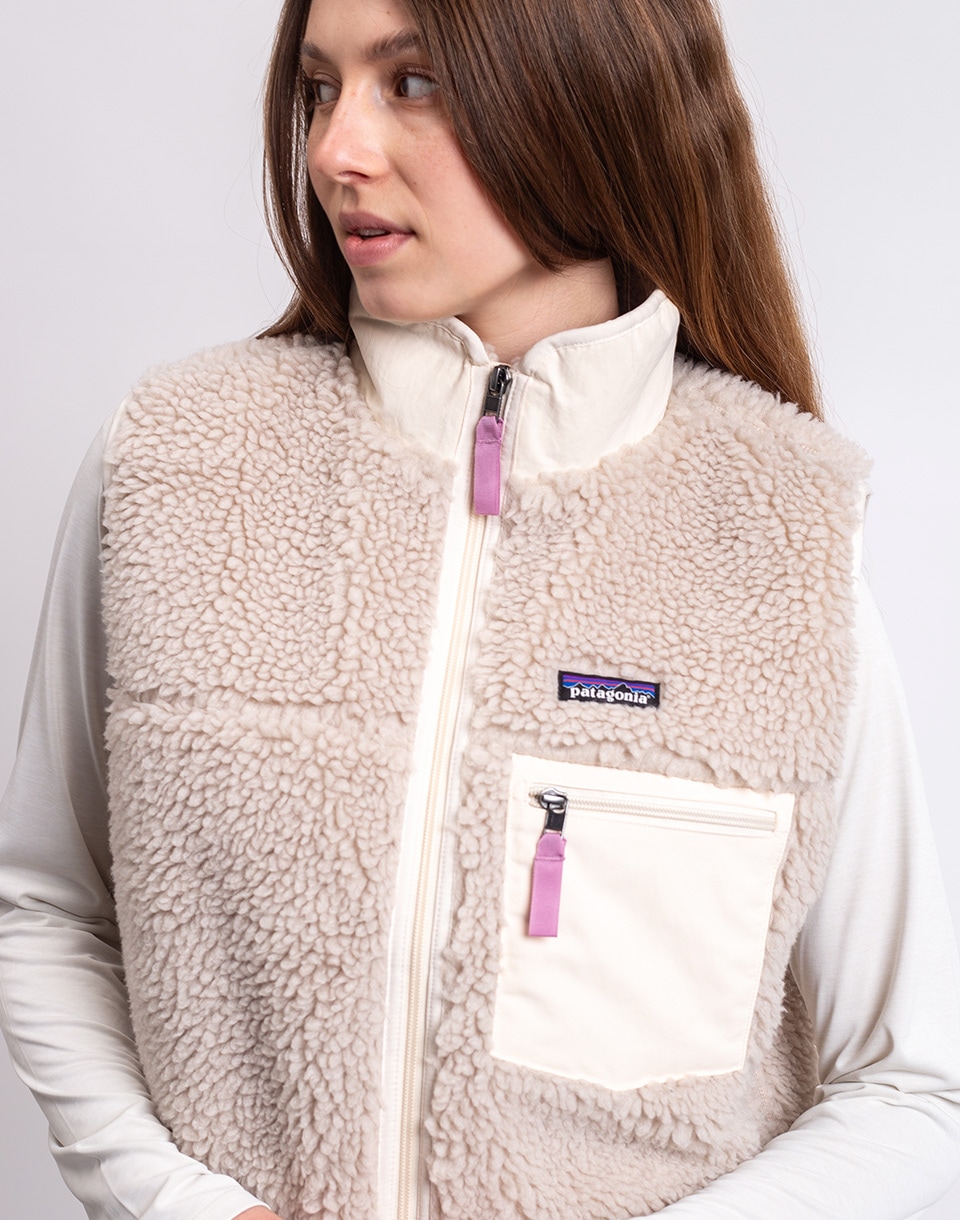 Patagonia W's Classic Retro-X Vest Natural w/Light Violet L