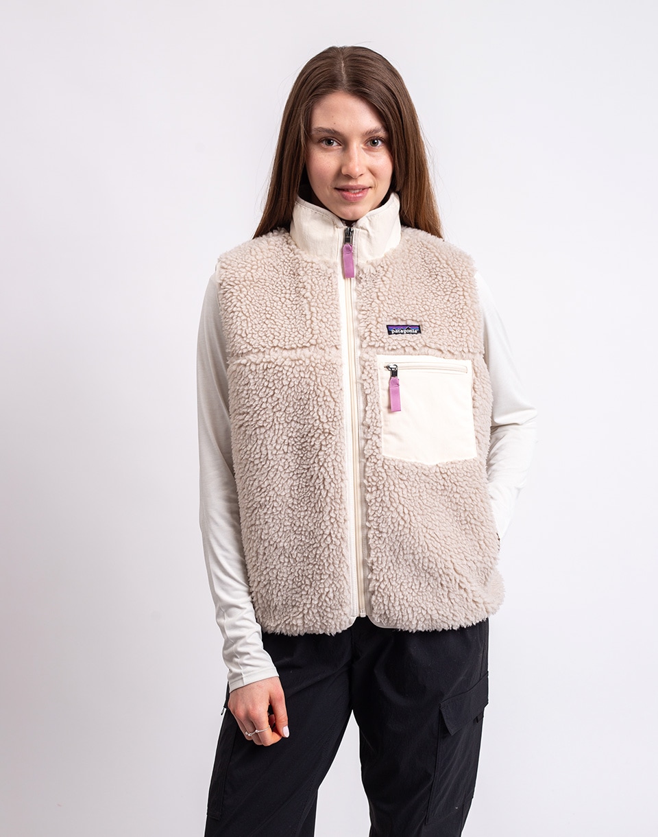 Patagonia W's Classic Retro-X Vest Natural w/Light Violet S