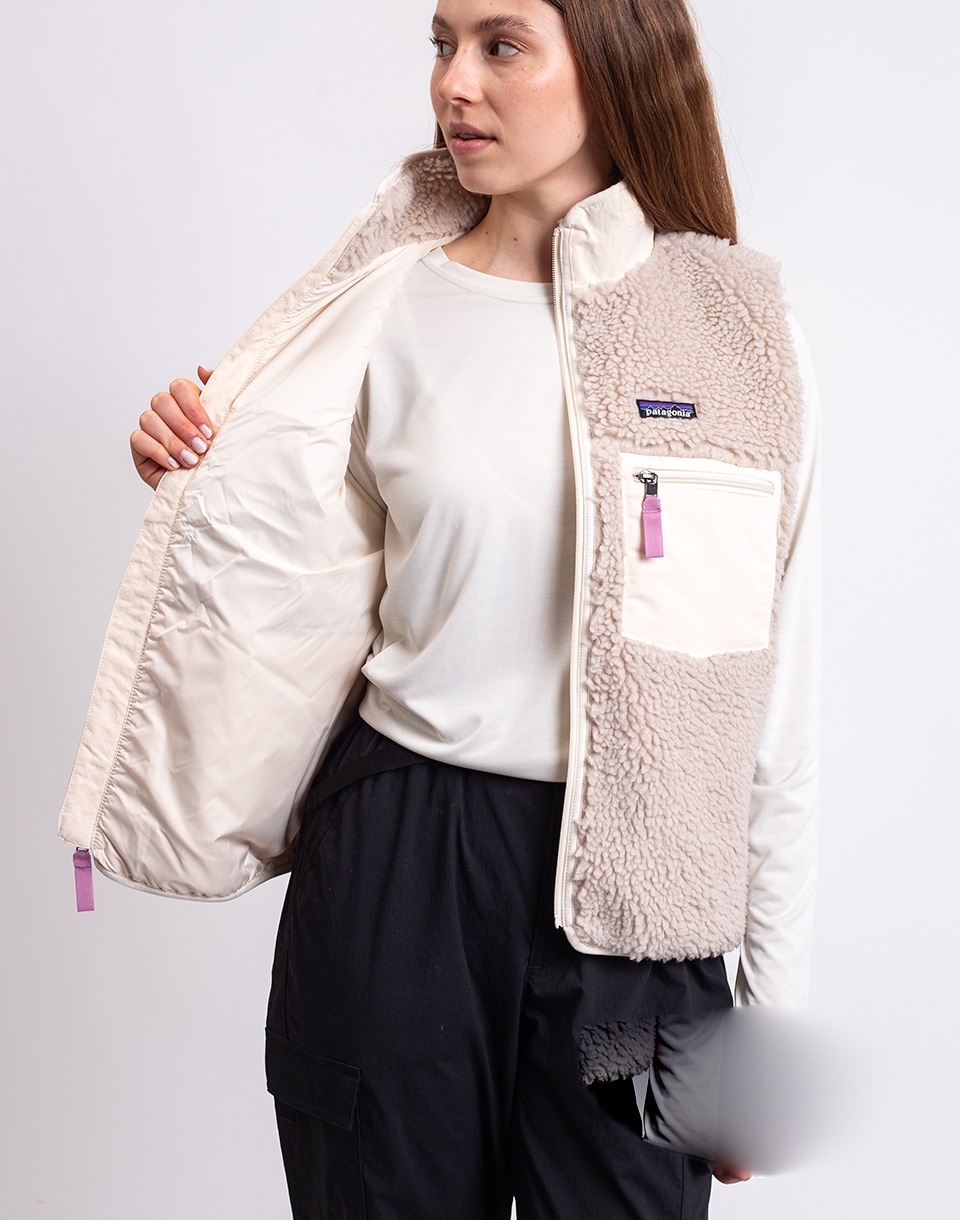 Patagonia W's Classic Retro-X Vest Natural w/Light Violet L