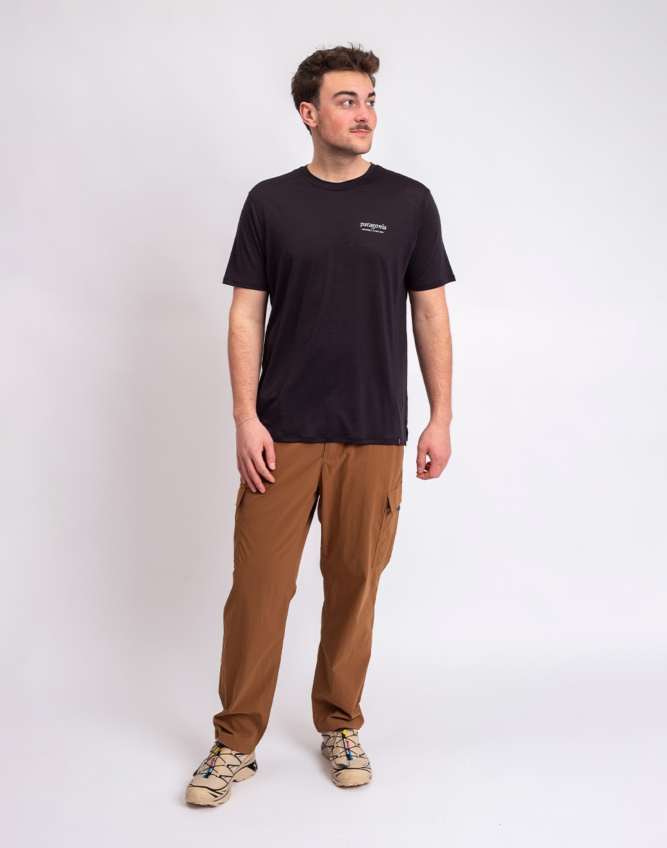 Patagonia M's Capilene® Cool Merino Blend Graphic Shirt Heritage Header: Black S