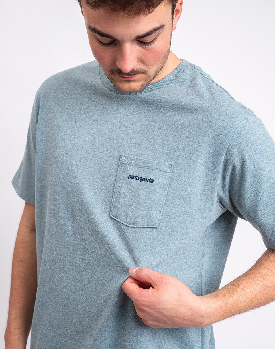 Patagonia M's Boardshort Logo Pocket Responsibili-Tee® Blue Sage M