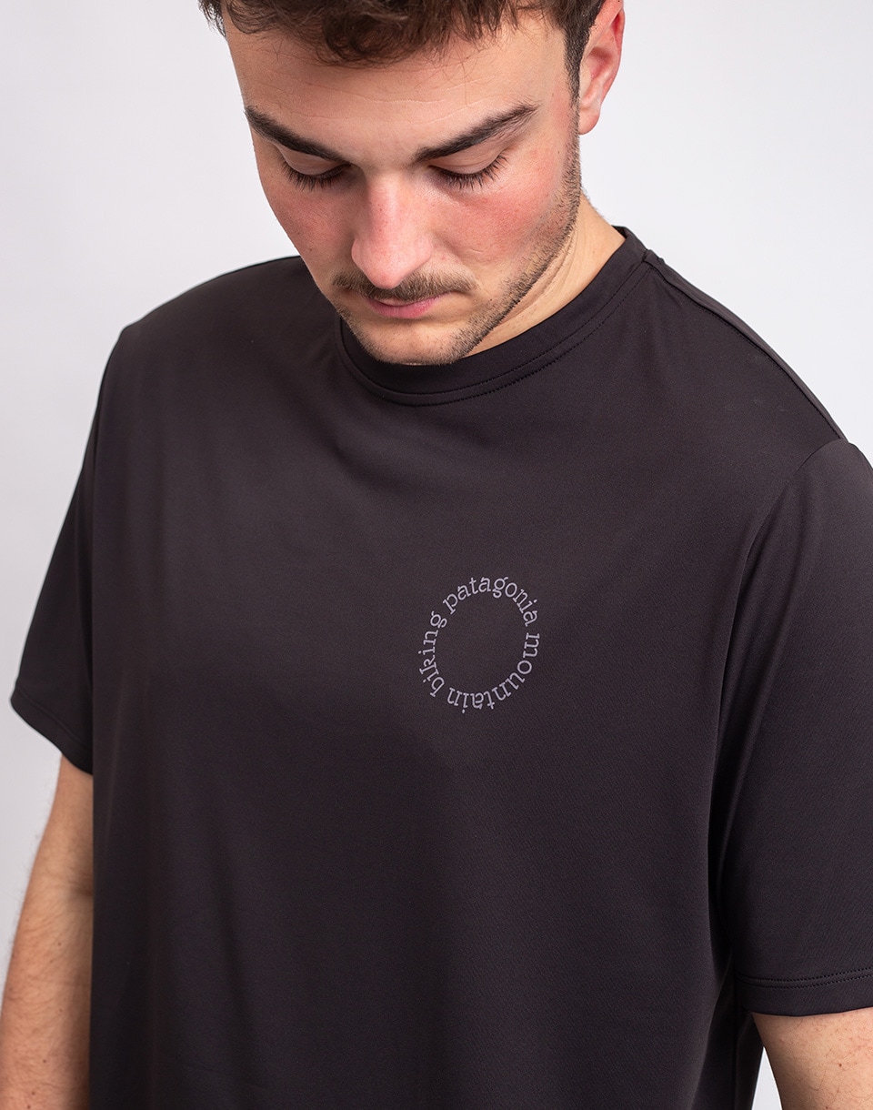Patagonia M's Capilene® Cool Daily Shirt - Spoke Stencil Black S