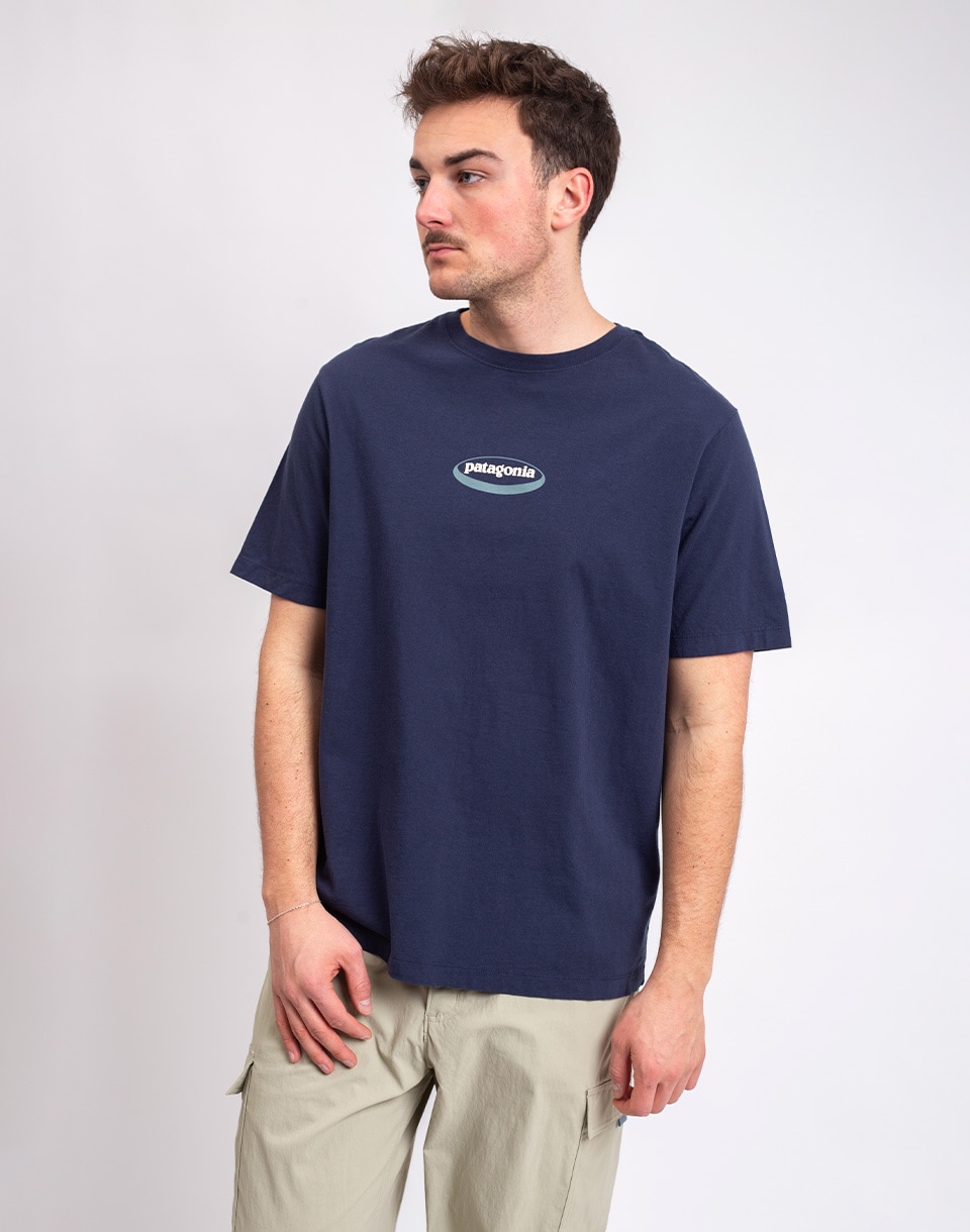 Patagonia M's '95 Oval Logo T-Shirt New Navy: Kaleido S