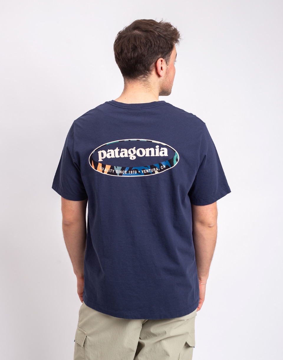 Patagonia M's '95 Oval Logo T-Shirt New Navy: Kaleido S