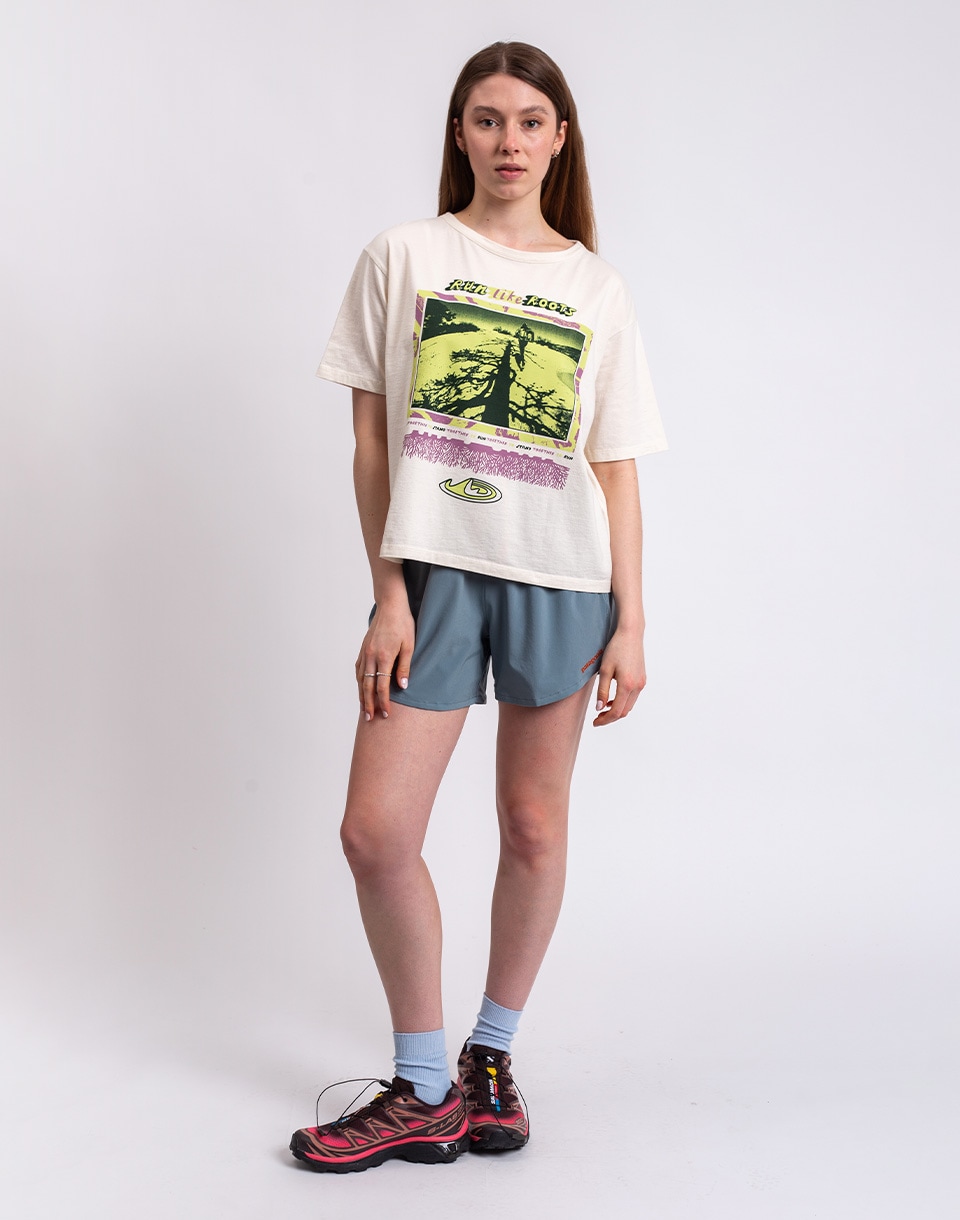 Patagonia W's Run Like Roots Easy Cut T-Shirt Undyed Natural S
