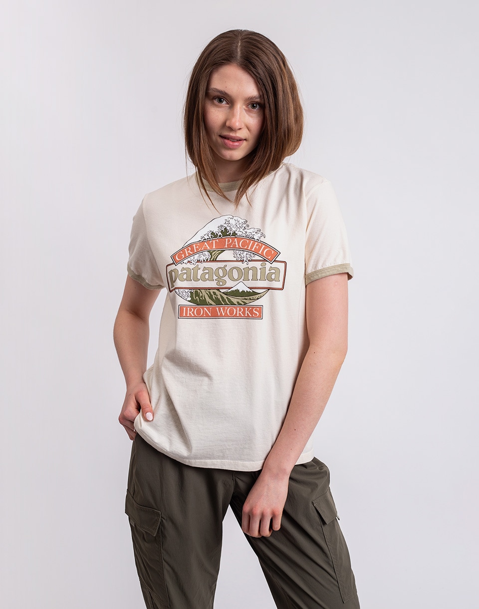 Tričko Patagonia W's Great Waves Ringer Tee Undyed Natural