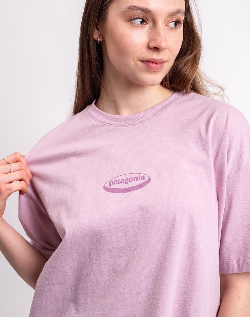Patagonia W's '95 Oval Logo Oversized T-Shirt Quiet Violet M