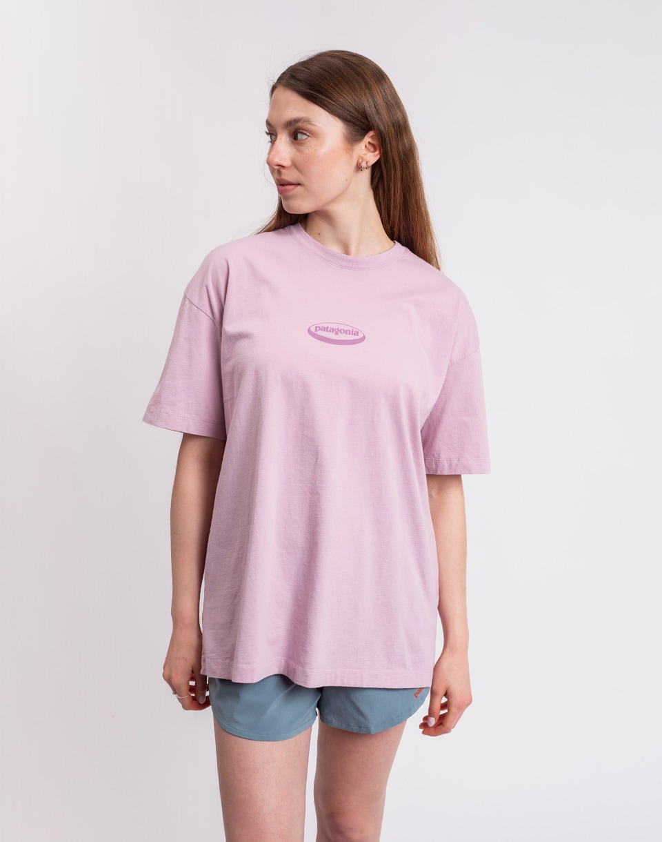 Patagonia W's '95 Oval Logo Oversized T-Shirt Quiet Violet M