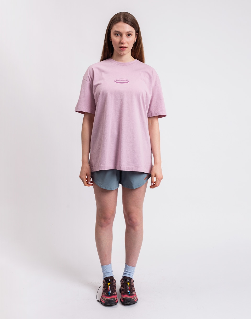 Patagonia W's '95 Oval Logo Oversized T-Shirt Quiet Violet M