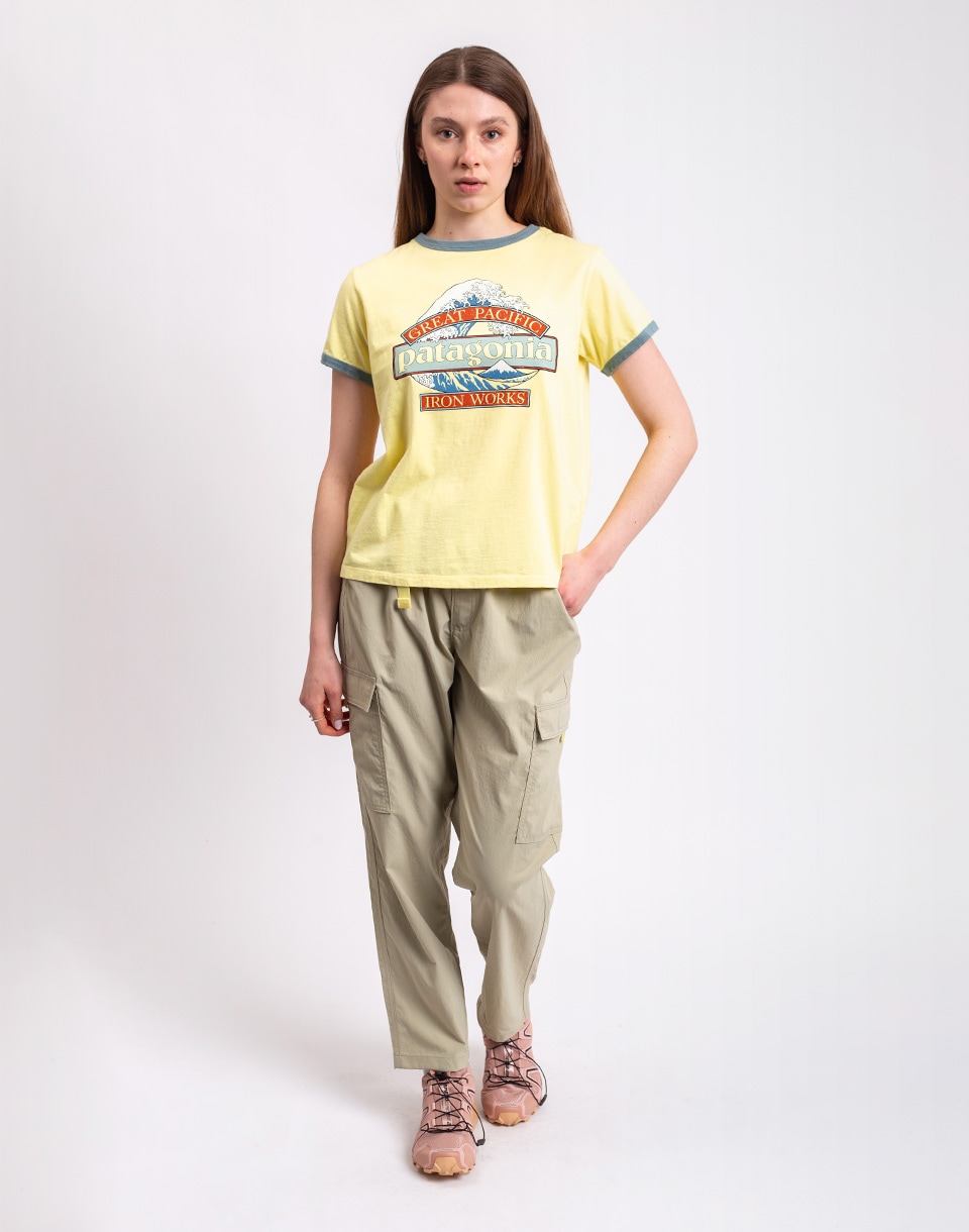 Patagonia W's Great Waves Ringer Tee Lemon Zest S
