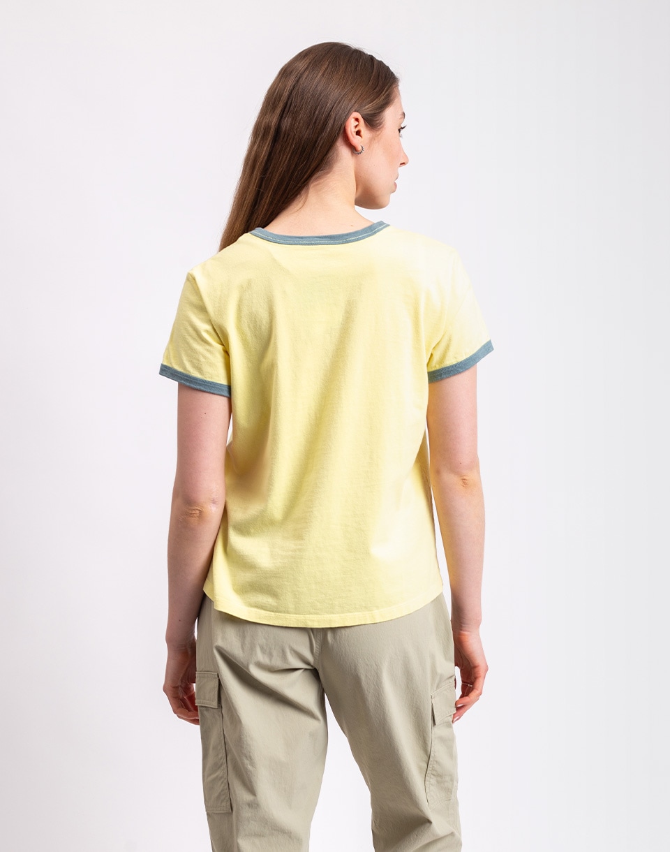 Patagonia W's Great Waves Ringer Tee Lemon Zest S