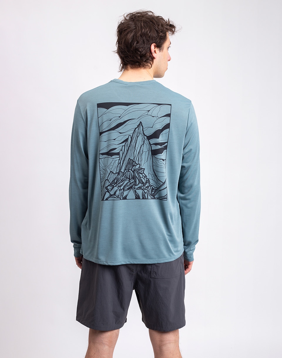 Patagonia M's L/S Capilene® Cool Daily Shirt - Cloud Crag Blue Sage - Light Blue Sage X-Dye M