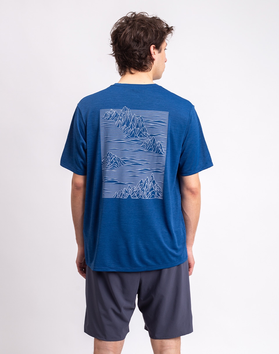 Patagonia M's Capilene® Cool Daily Shirt - Strataspire Clement Blue - Light Clement Blue X-Dye M