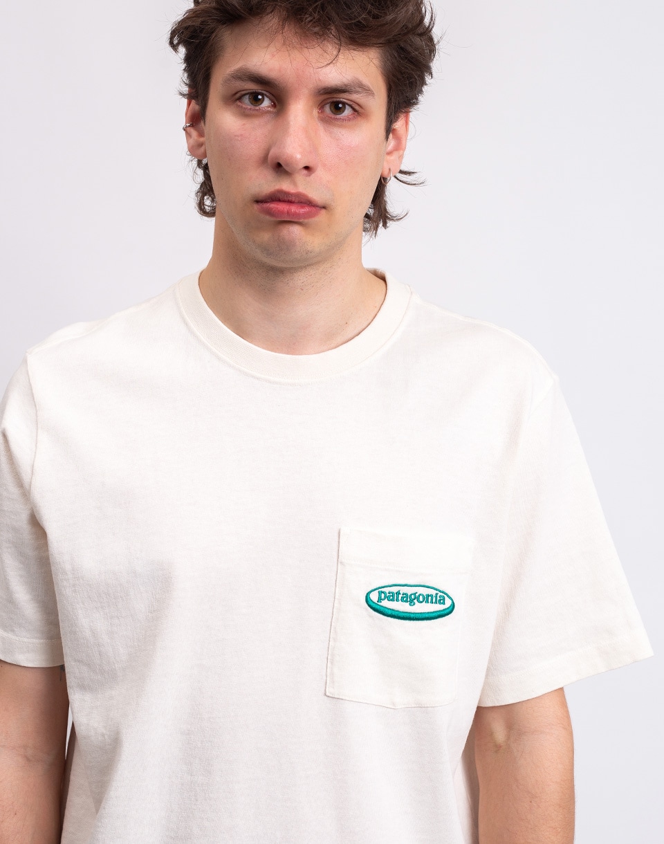 Patagonia M's MW '95 Oval Logo Pocket Tee Undyed Natural S