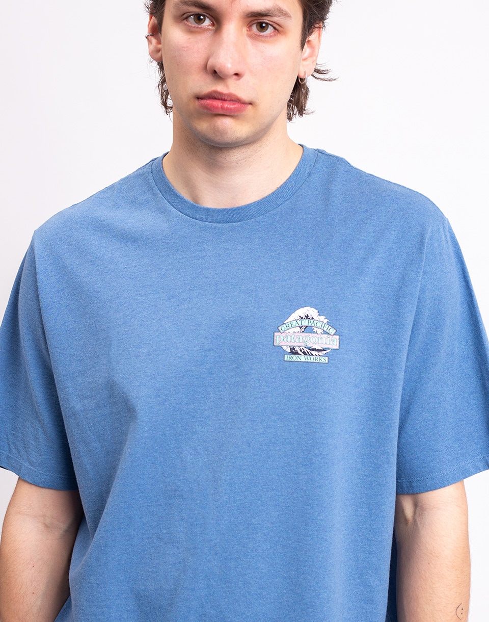 Patagonia M's Great Waves Responsibili-Tee® Shore Blue M