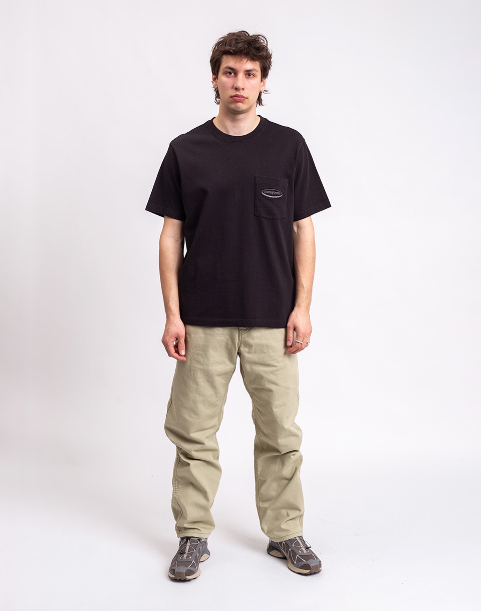 Patagonia M's MW '95 Oval Logo Pocket Tee Black M
