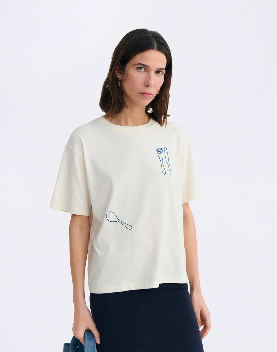 Thinking MU Coberts Pannacota Lucia Tee ECRU M