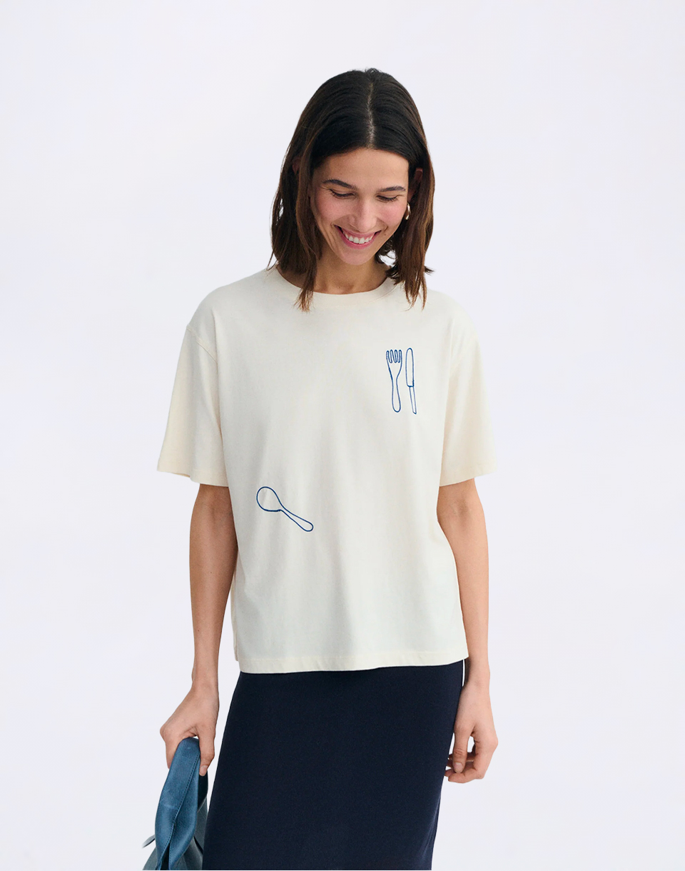 Thinking MU Coberts Pannacota Lucia Tee ECRU M