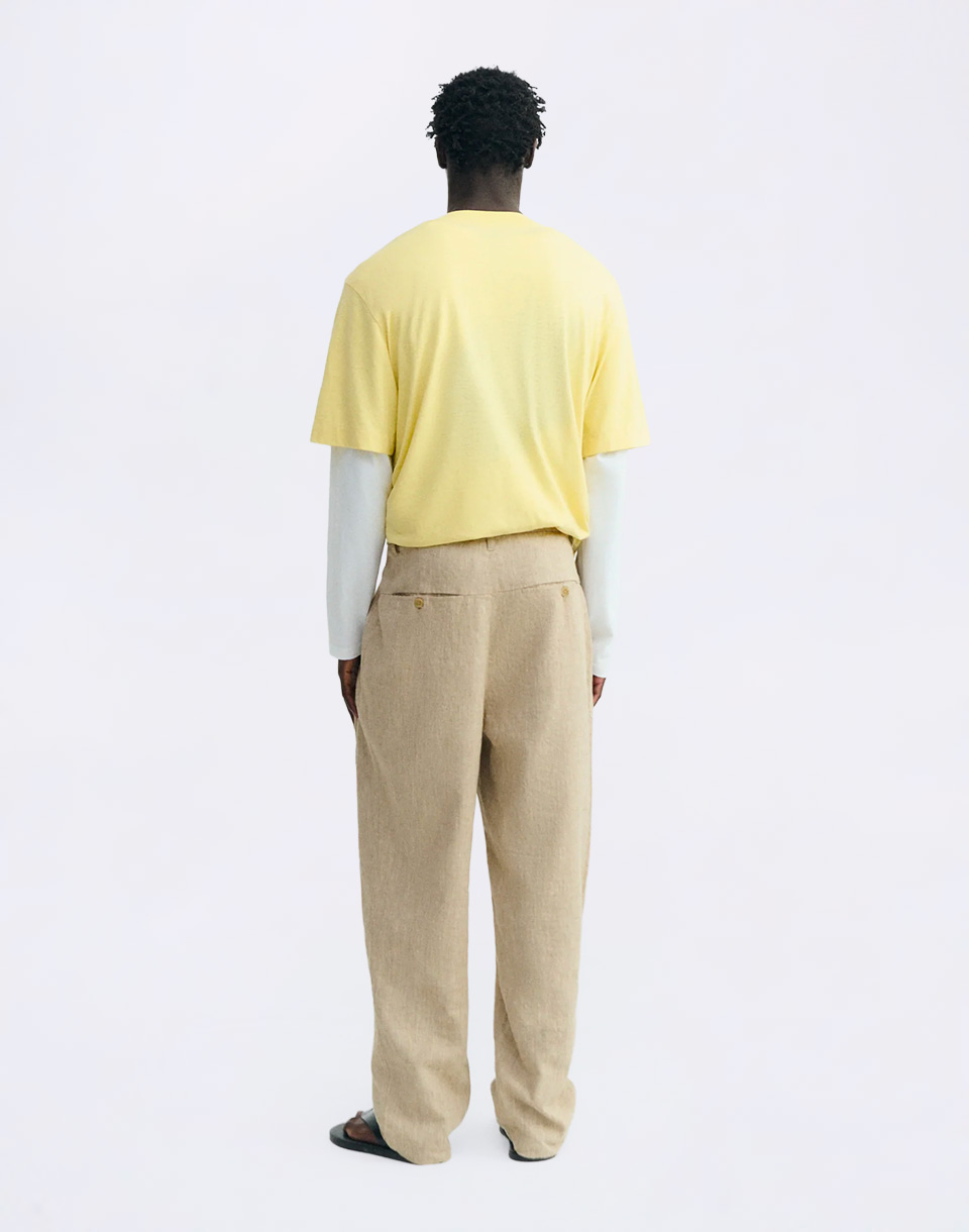 Thinking MU Ecru Hemp Sigurd Pants ECRU 40