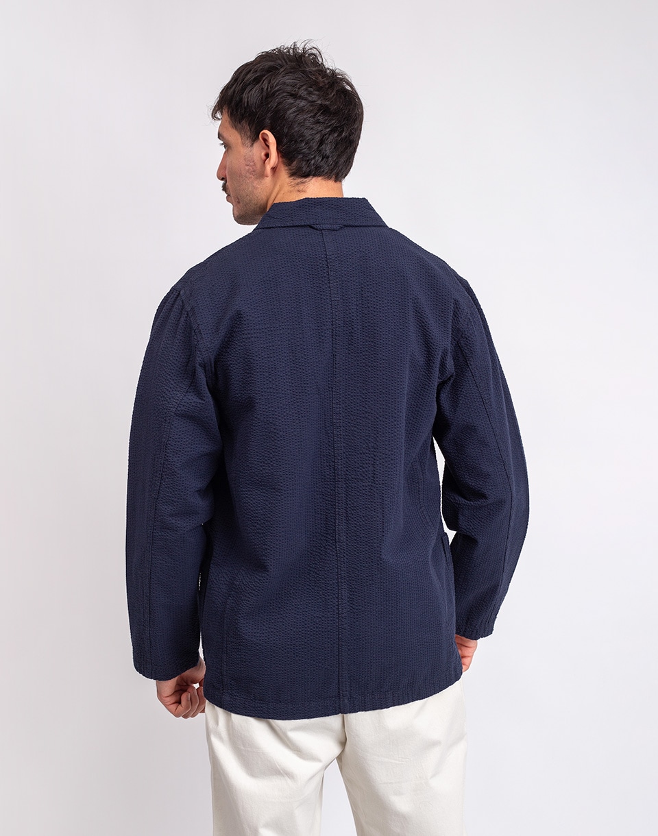 Service Works Seersucker Server Suit Jacket DARK NAVY M
